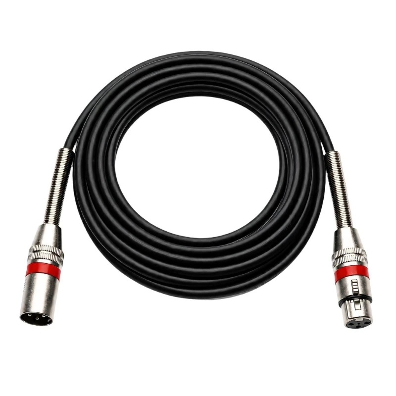 3 Pin XLR Male to Female Cable, Metal Housing Cord for Speaker Systems and Daily Stage Routing Work Use