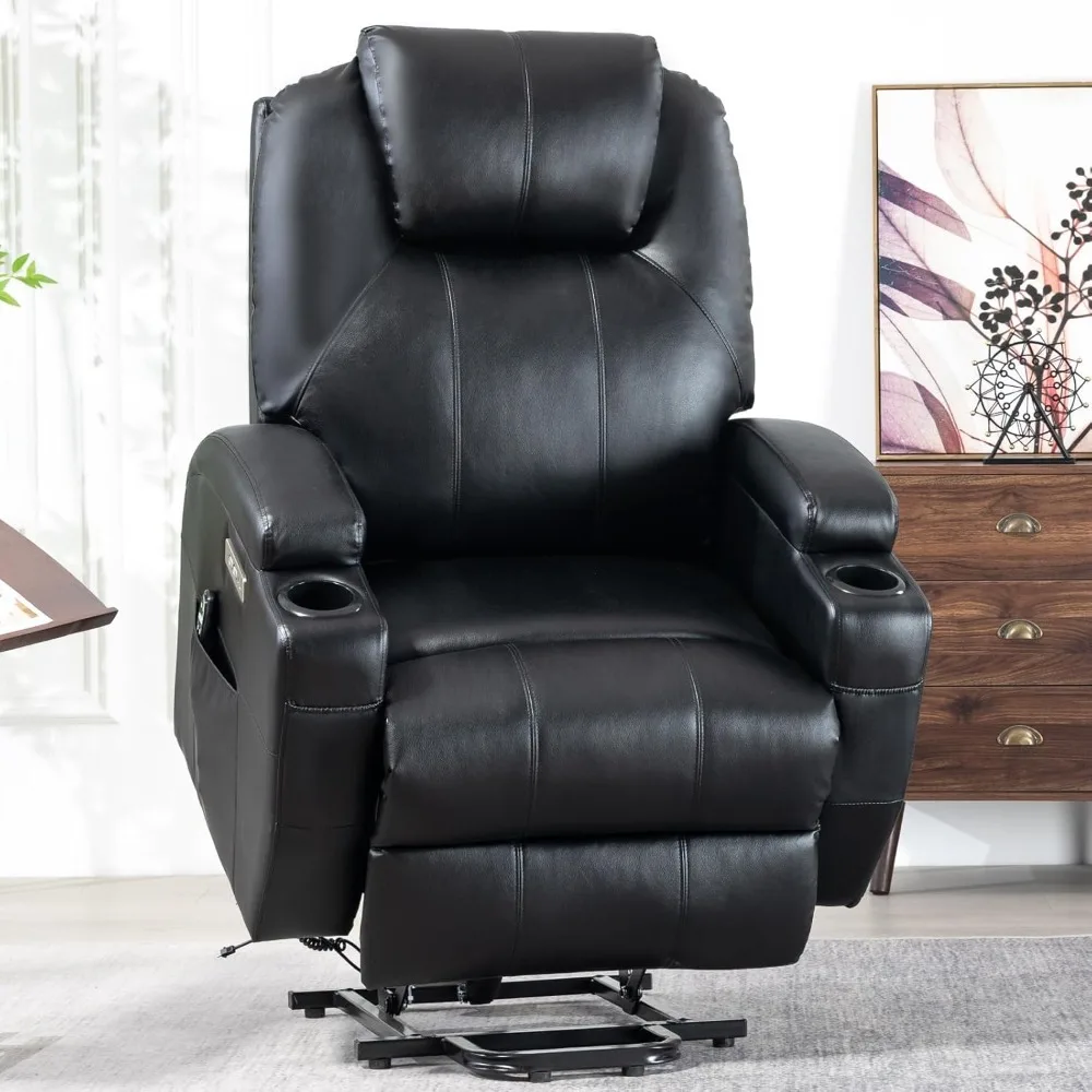 Recliner Chair, Power Lift Recliner Chair for Elderly, Heavy Duty Motion Mechanism, 8-Point Vibration Massage, Recliner Chair