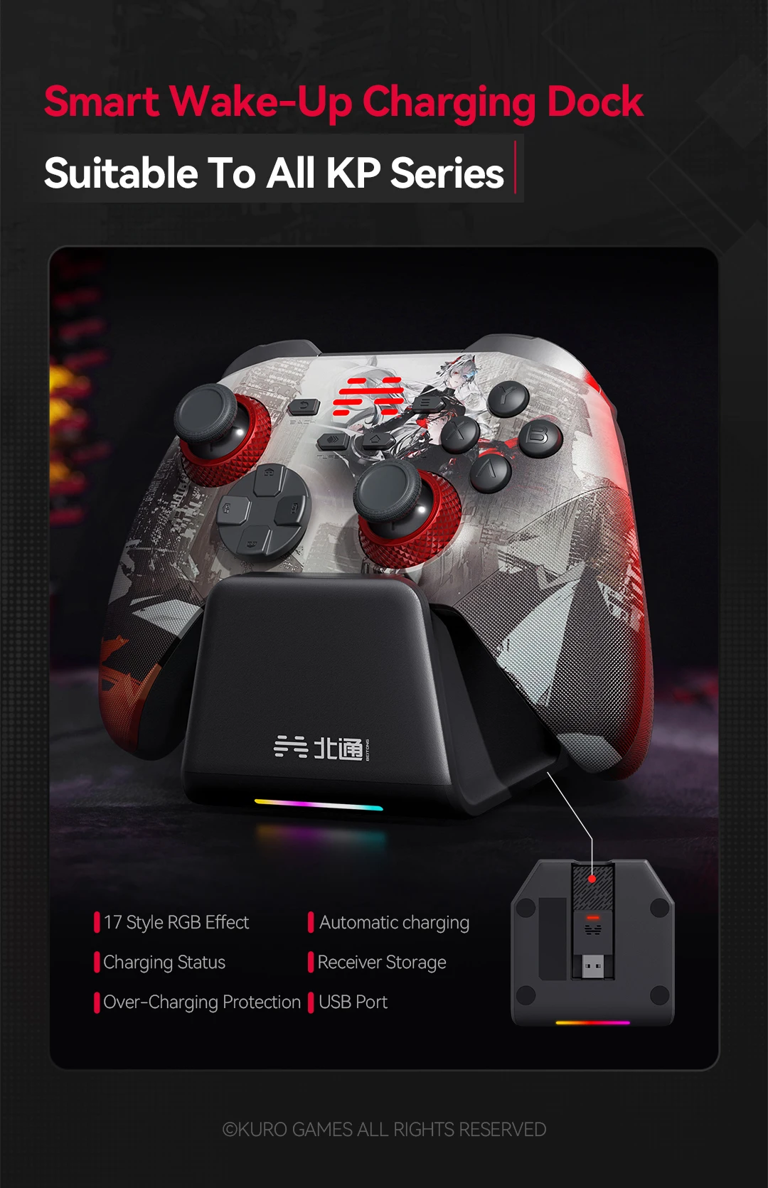 BEITONG KP20D Nintendo Switch Gamepad with TMR Joystick
