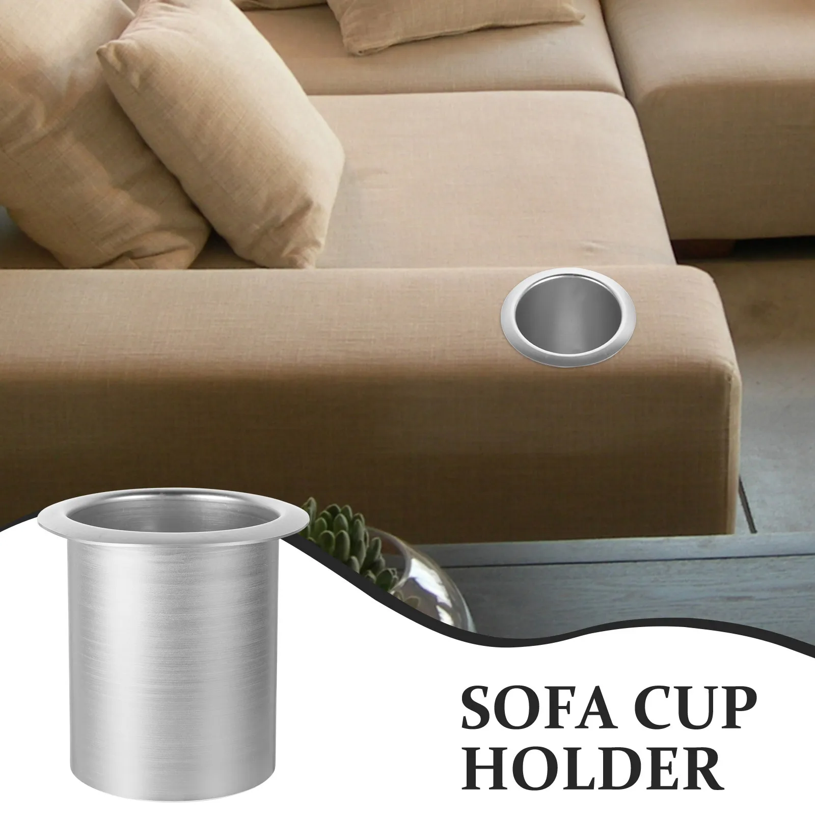 

Aluminum Recliner Handle Cup Holder Sofa Metal Replacement Heat Resistant Anti-Scalding Easy Clean Drink Holder