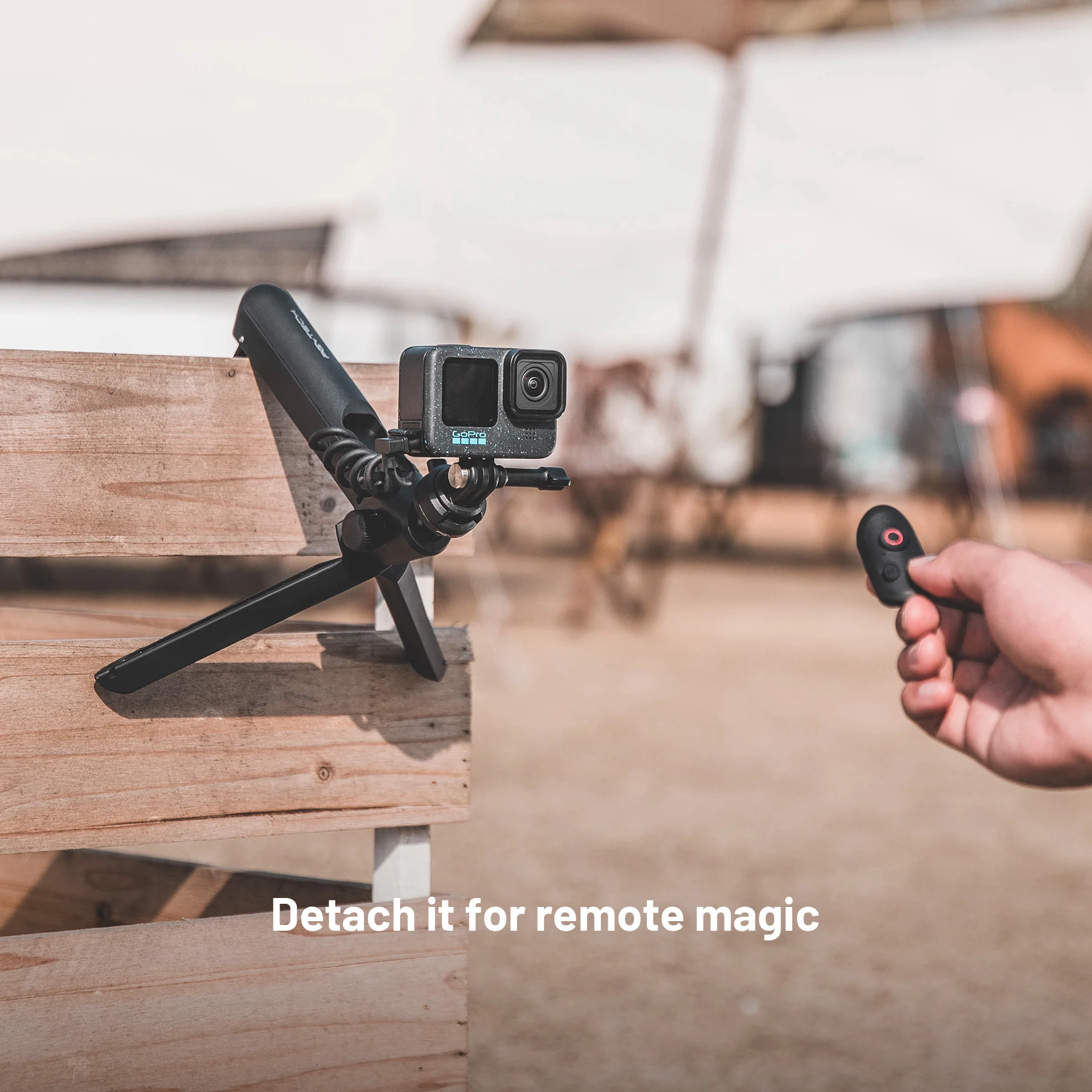 Imagem -03 - Pgytech Caplock Mantispod Power Tripé Modo Portátil com Controle Remoto para Gopro Insta360 Action Câmera Smartphone