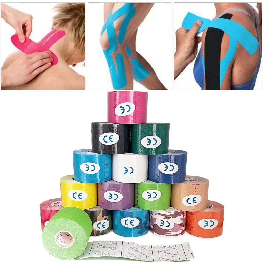 3.8CMX5M Athletic Elastoplast Sport Recovery Strapping Gym Waterproof Tennis Muscle Pain Relief Bandage Sports Stickers