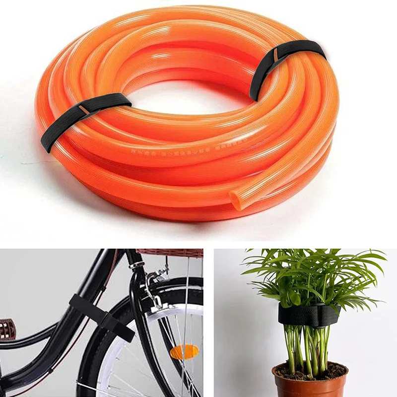 5M Reusable Nylon Hook Loop Fastening Cable Tape Cut-to-Length Self-Adhesive Securing Strap With Buckle For Organizer Or Storage