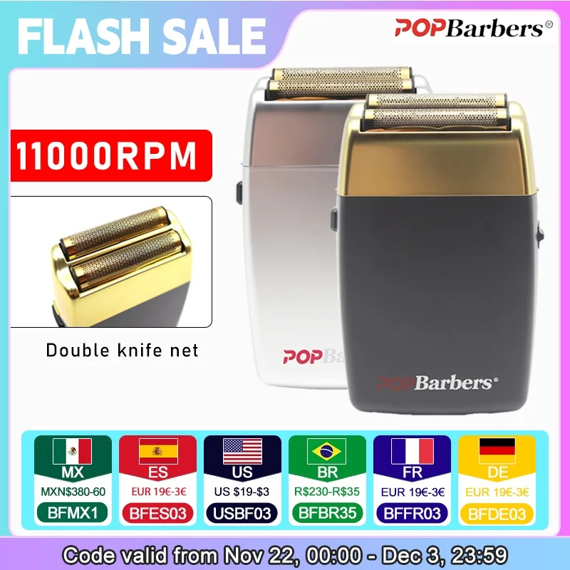 11000 RPM POP Barbieri P620 Tagliacapelli elettrico professionale da uomo Rasoio a doppia lamina Rasoio elettrico USB Macchina per tagliare i capelli