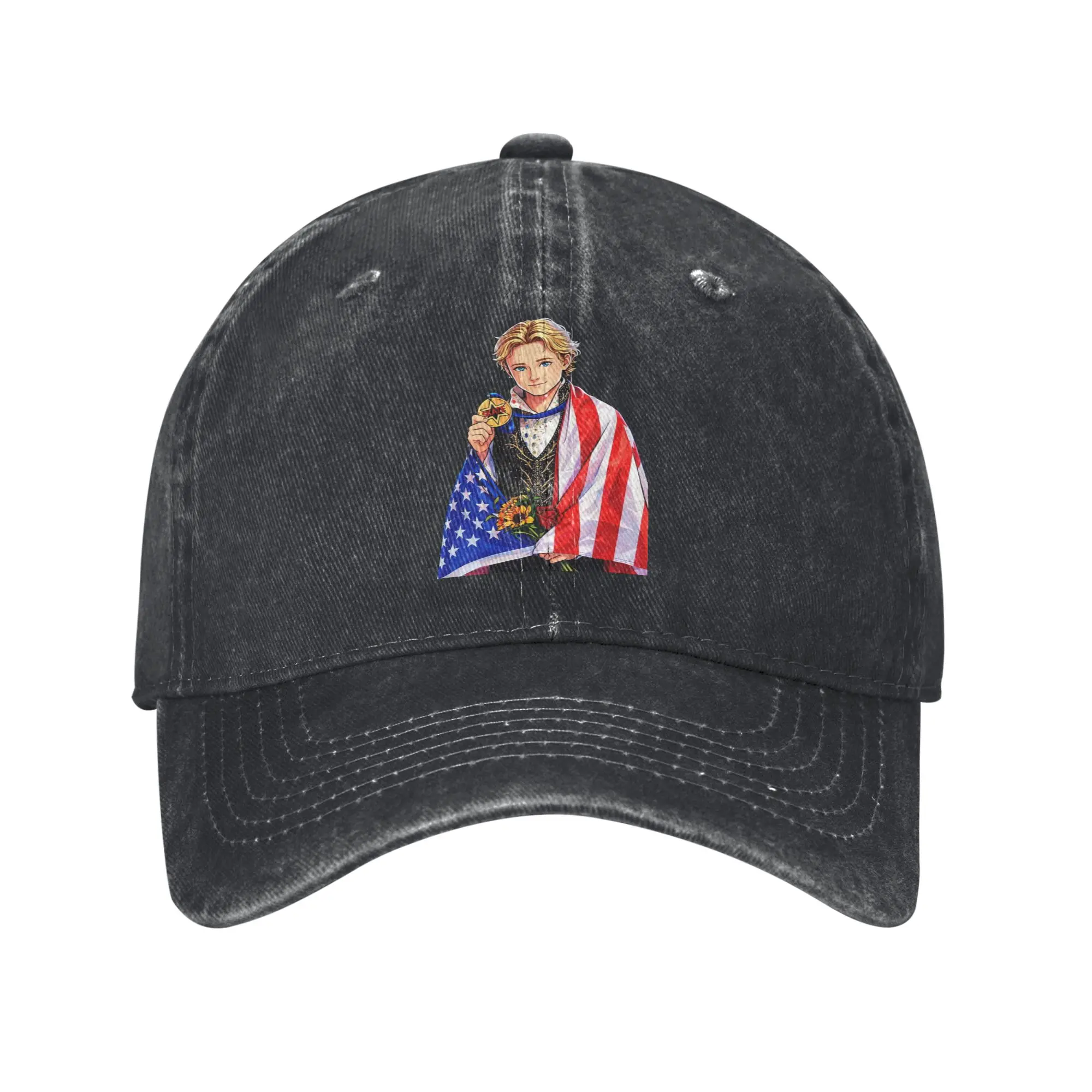 

Summer Ilia Malinin Art Cartoon Style Baseball Cap Sun Design Washed Hip Hop Hats Women Men Fashion Tennis Skate Baseball Caps