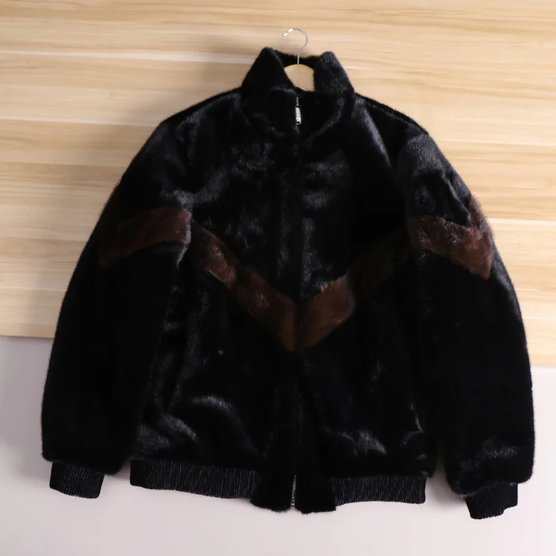 

Faionable Thiened пальто из искусственного меха Jaet Мужская верхняя одежда с воротником-стойкой Длинное пальто Sve Stand Fit Urban Sle осенне-зимнее пальто