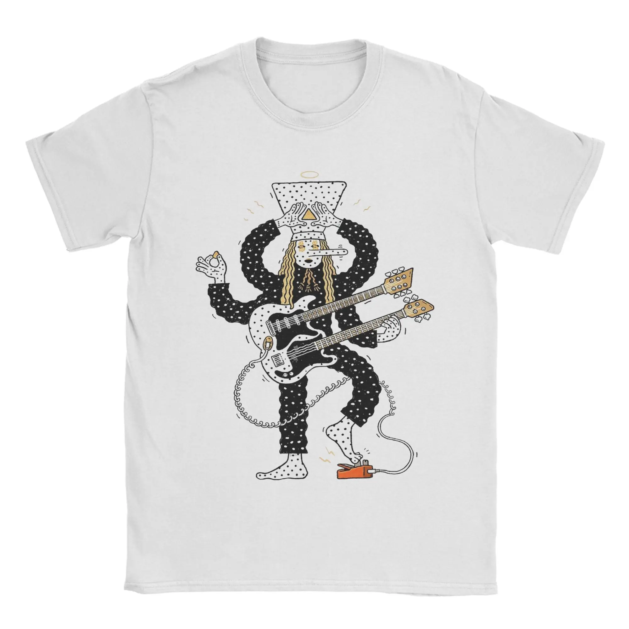 Novelty Guitarist Angine de Poitrine Band T-Shirt Men Cotton Short Sleeve  Round Neck Summer TopsTops