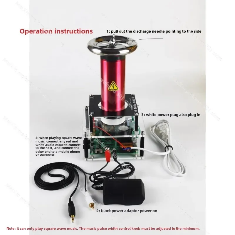 Tesla Coil Desktop SSTC Solid State Music Tesla Coil 10CM Arc Finished Product, Artificial Lightning