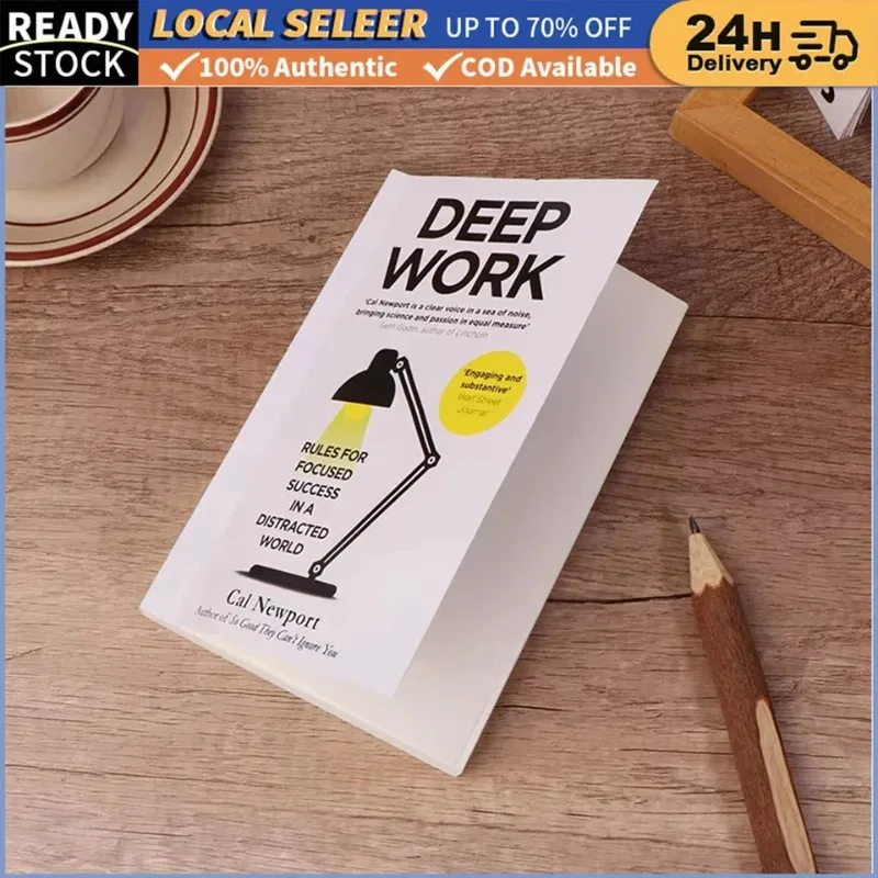 كتاب اللغة الإنجليزية للعمل العميق بقواعد كال نيوبورت للنجاح المركز في كتب القيادة والدافع العالمية المشتتة للبالغين