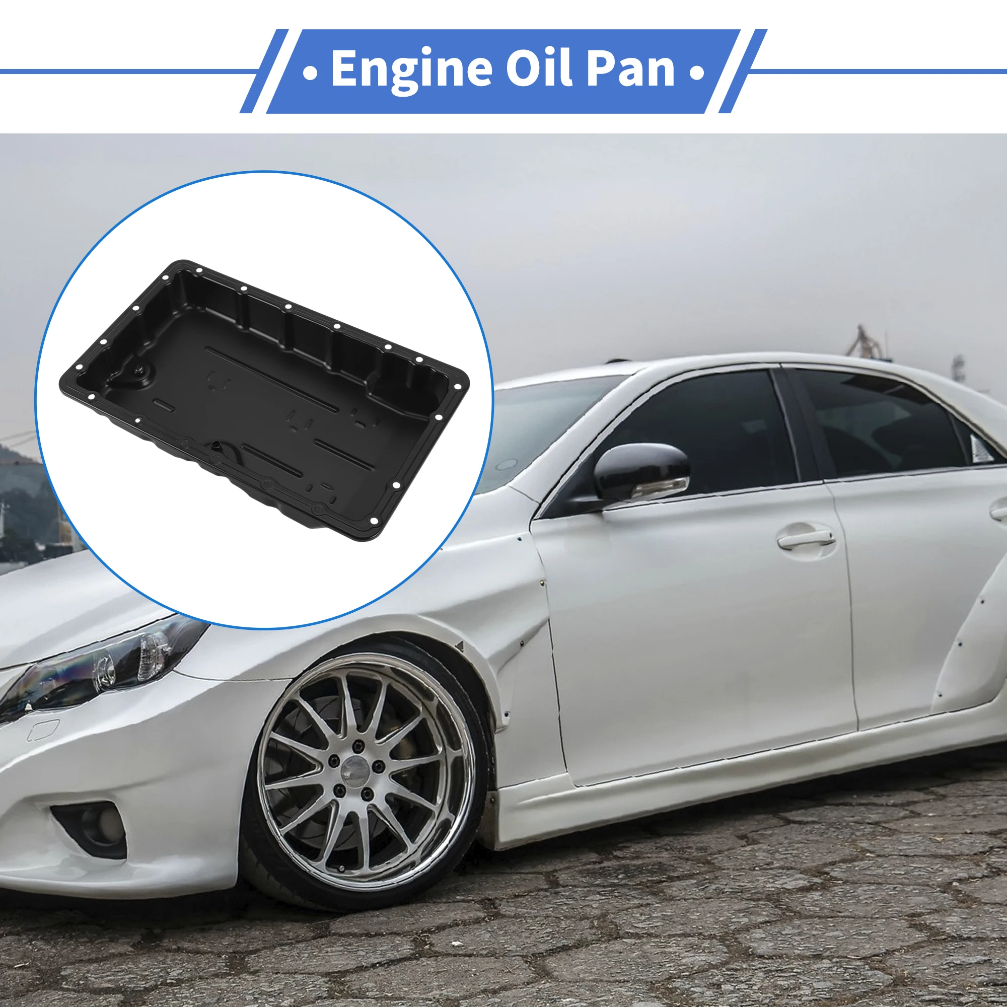 

X Autohaux 1 шт. No 121020F010 Масляный поддон двигателя для Toyota Tundra 2000-2006 гг., стальной черный