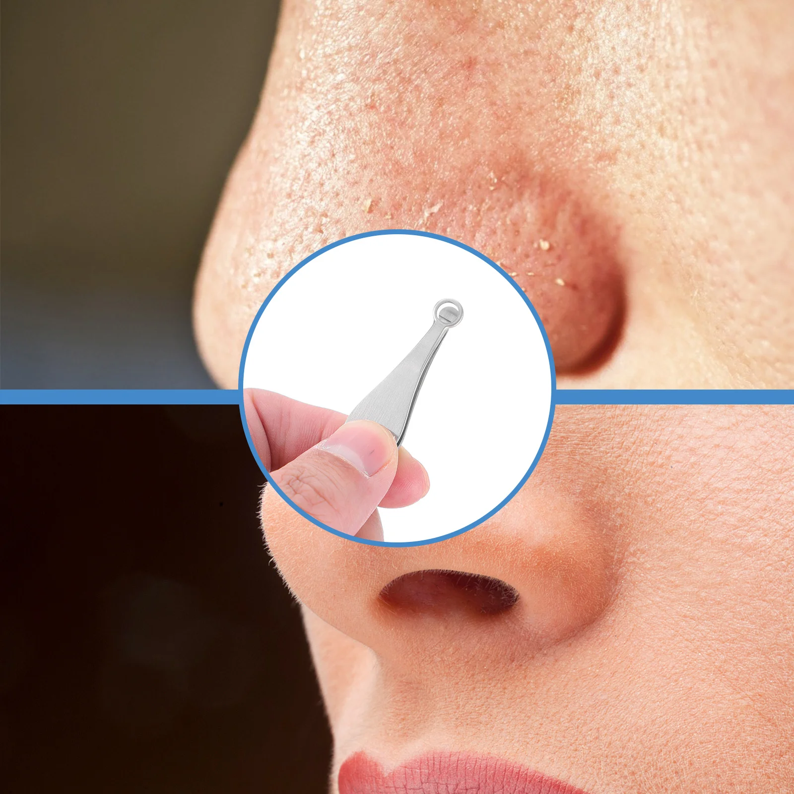 مزيل مشبك شعر الأنف تصميم دائري قوي ومتين وآمن لتشذيب الجسم أداة احترافية للاستخدام المنزلي ملقط شعر الأنف #2