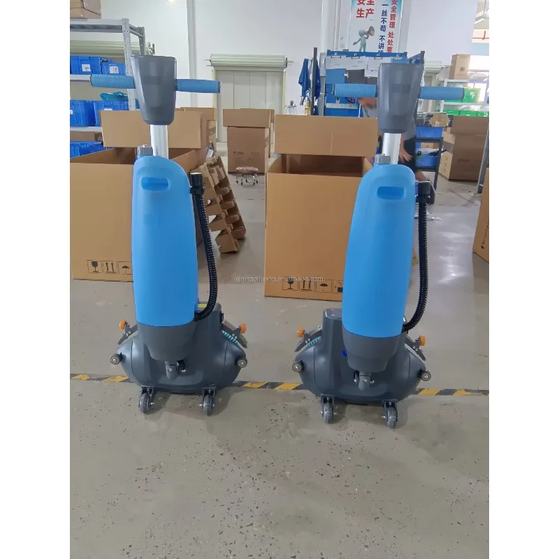 

Commercial Portable Manual Floor Washing Machine T1 Mini Walk-Behind Scrubber 24V 12AH Battery 1200m/H Cleaning Efficiency 6L