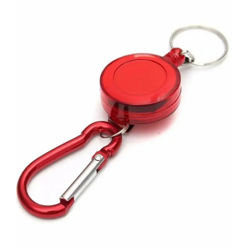 2025 1pc Retractable Pull Badge Reel ID Lanyard Name Tag Card Badge Holder Reels ABS Plastic Key Ring Chain Clips