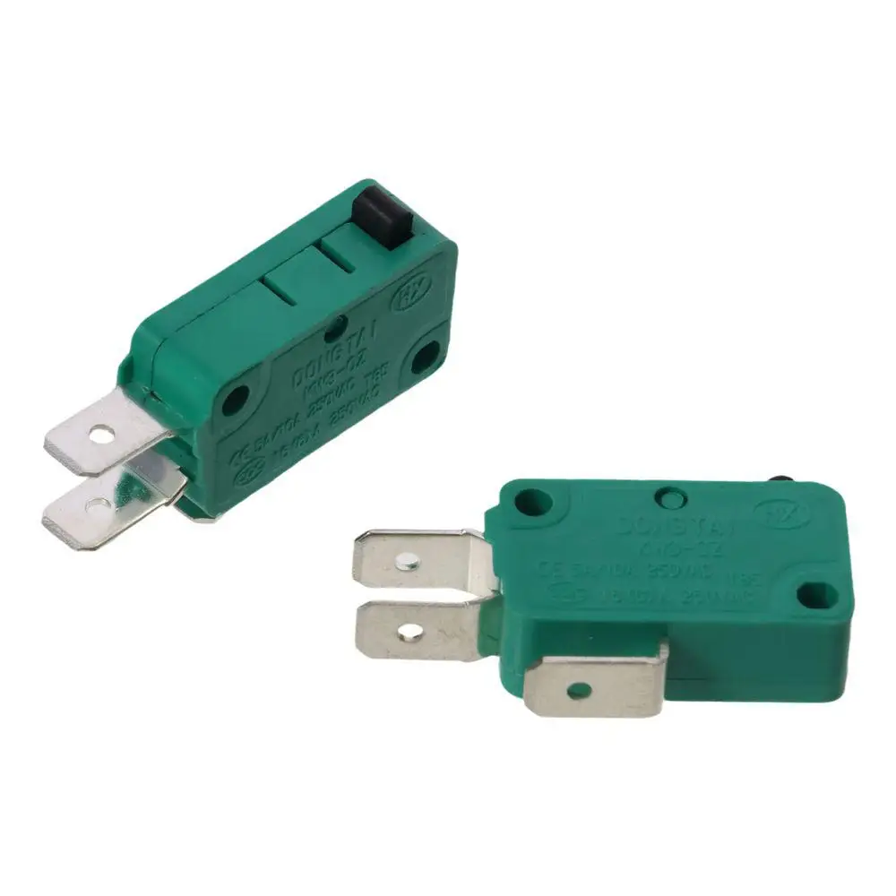 

2pcs Durable KW3-OZ Micro Limit Switches 16A 125/250VAC SPDT NO NC Micro Switch 3 Pins Green Limit Switch PCB Terminals