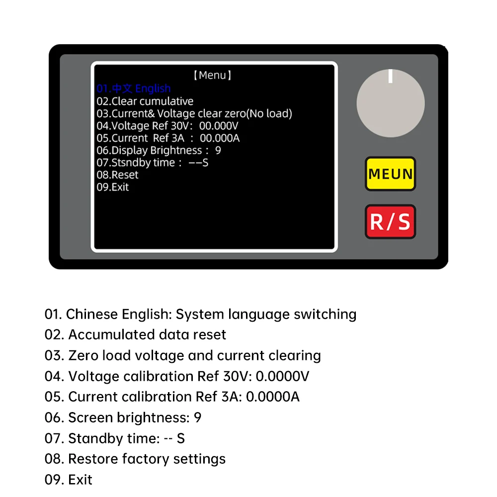 DC12V 2.4 inch colour screen CNC electronic load tester 150W lithium battery capacity measuring instrument DC discharge meter