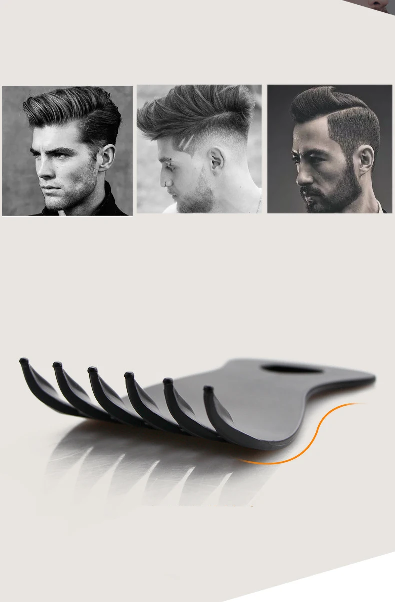 1/2pcs Portable Plastic Thickened Oil Comb Set Wide Toothed Comb Classic Oil Comb Styling Hair Brush