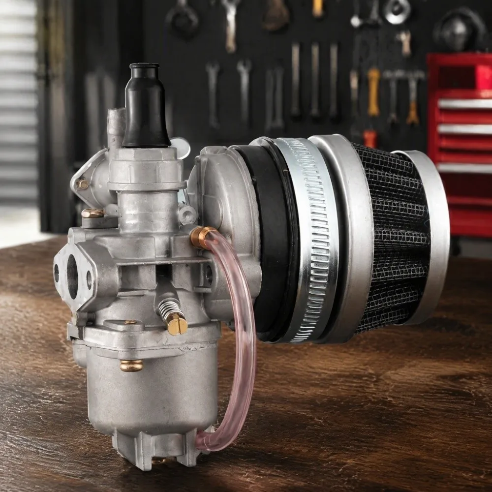 Replacement 43cc 47cc 49cc Carburetor Replacement 2-Stroke With Air Filter Fuel Filter Kit Air Filter Stack Mini Motorcycle