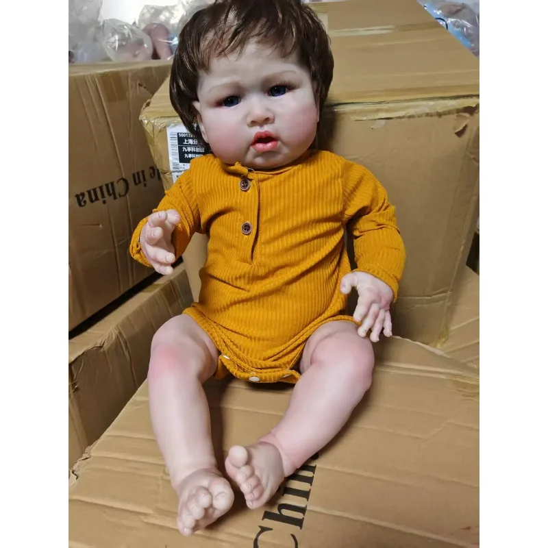 

60cm Reborn Toddler Big Gril Baby Doll Blue Sparrow Cute Collecitble Art Doll