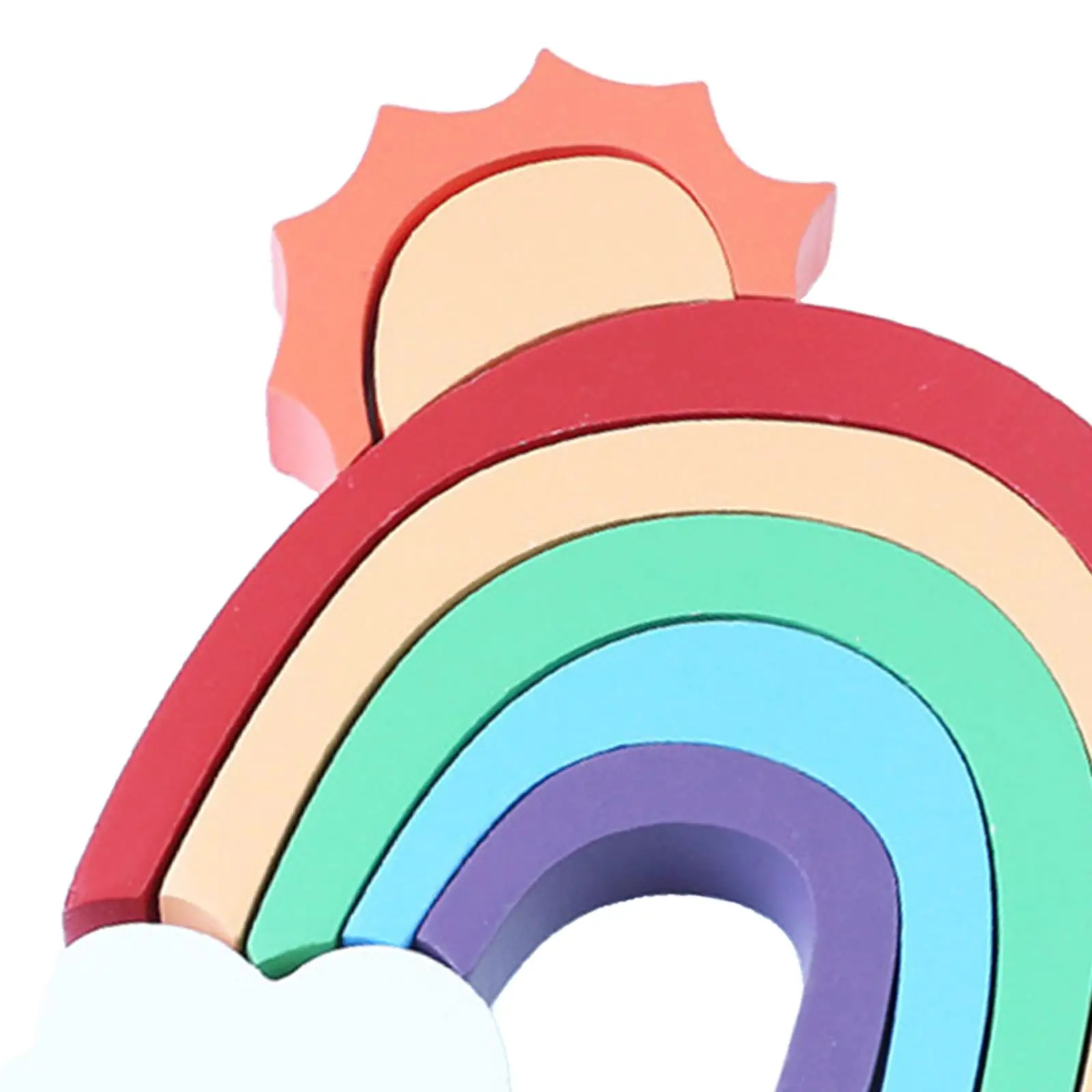 

Wooden Rainbow Stacker Nesting Wooden Building Blocks for Kids