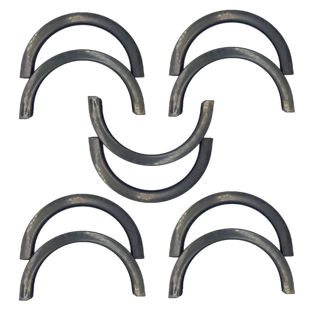 5 Pairs Skate Board Skateboard Bumper Deck Protector Accessories Protection Edges Black Plastic Cover