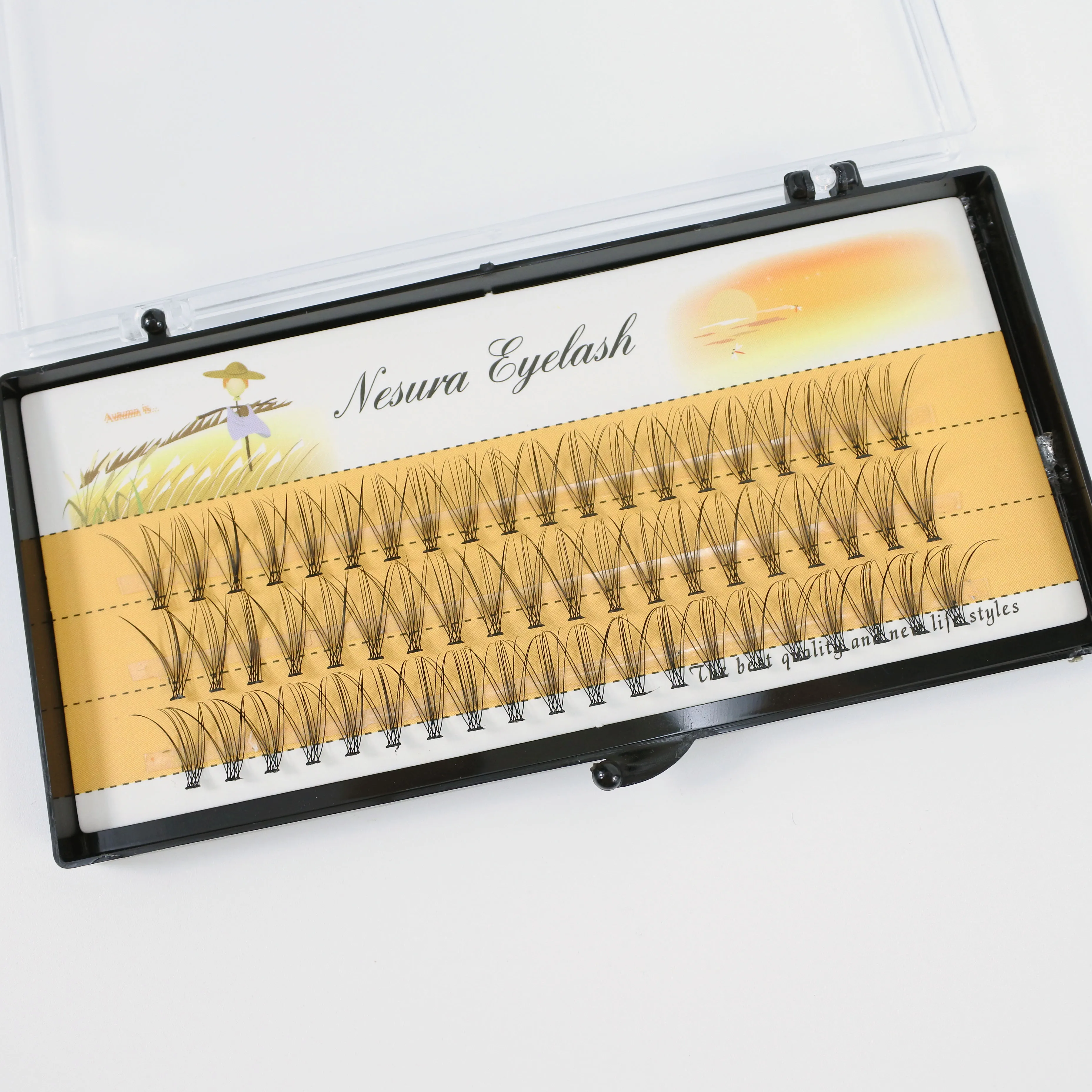 10D Lash Cluster Vendor 6-16mm Individual False Eyelashes Wispy Natural DIY Cluster Lashes Makeup