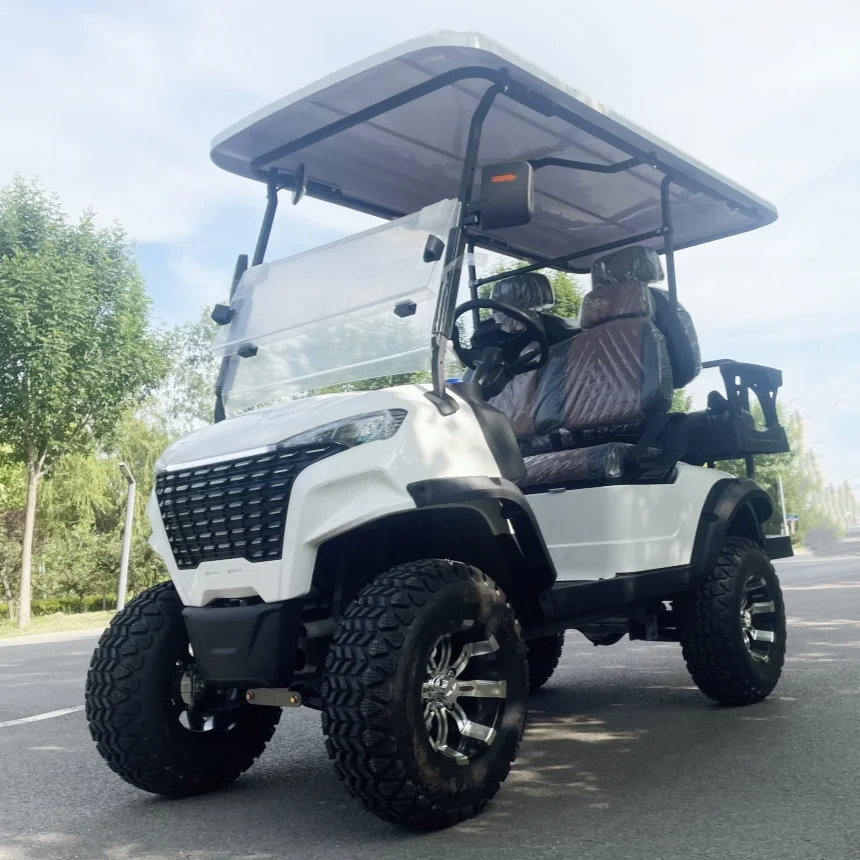 

High Quality Cheap Vehicle Smooth Quiet Seamless Ride Control 72V Lithium Electric Golf Cart With Touch Screen Multimedia Player