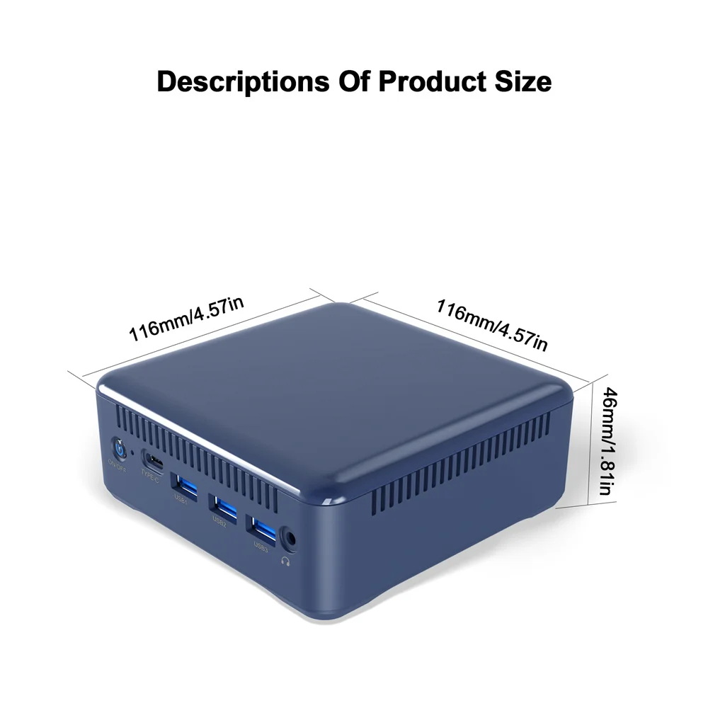 OEM الثلاثي 4K عرض كمبيوتر مكتبي صغير ويندوز 11 WiFi6 مكتب الفصول الدراسية 16GB RAM N100 كمبيوتر صغير