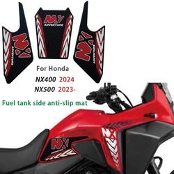 For Honda NX400 NX 400 2024 & NX 500 NX500 2023-Motorcycle Fuel Tank Side Protection Anti-slip Mat 3D Sticker