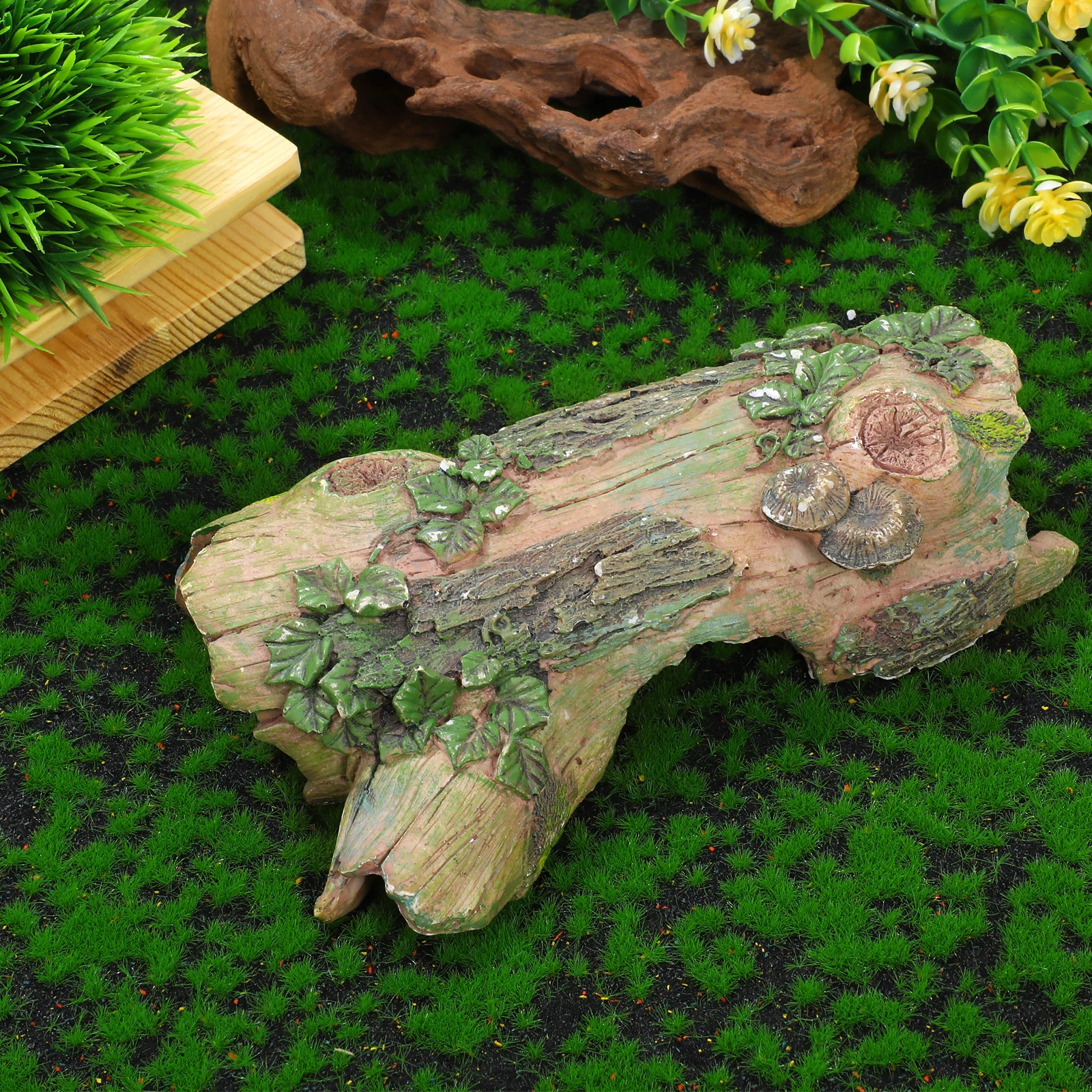 

Artificial Moss Lichen Simulation Fake Green Plants Easy Install for Patio Garden Home Office Mini Landscape