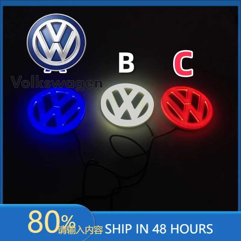 

Светодиодный 4D-эмблема 11 см для Volkswagen: логотип, подсветка багажника, решетка радиатора для VW Bora, Golf, Jetta
