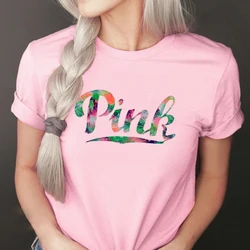 Love Pink Big Logo Secret Pink Color Print T-Shirts Vintage 90s Pink Women Tee Shirt  Female TShirt Summer Outfit Summer Outfit