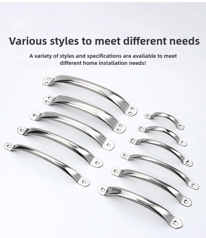 2/4/6 Stück Edelstahl-Türgriffe Schrankknöpfe Silber Schubladenknöpfe Küchenschrankgriffe 78mm 95mm 105mm 128mm im antiken Stil – Detail 3
