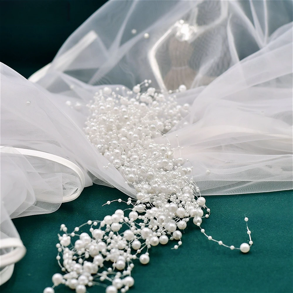 White Size Shoulder Pearls Tassels Bridal Shawl Wedding Bolero Capes Covered for Party Dress Wedding Accessories Evening Party