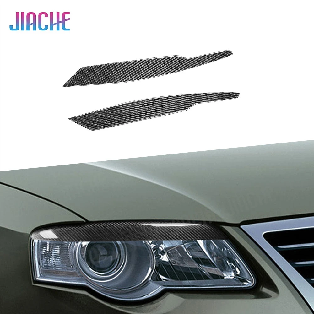 

Carbon Fiber Eyelids for Volkswagen Passat B6 3C 2005-2010 Front Headlight Eyebrow Cover Stickers Head Lamp Eyelids Body Kits