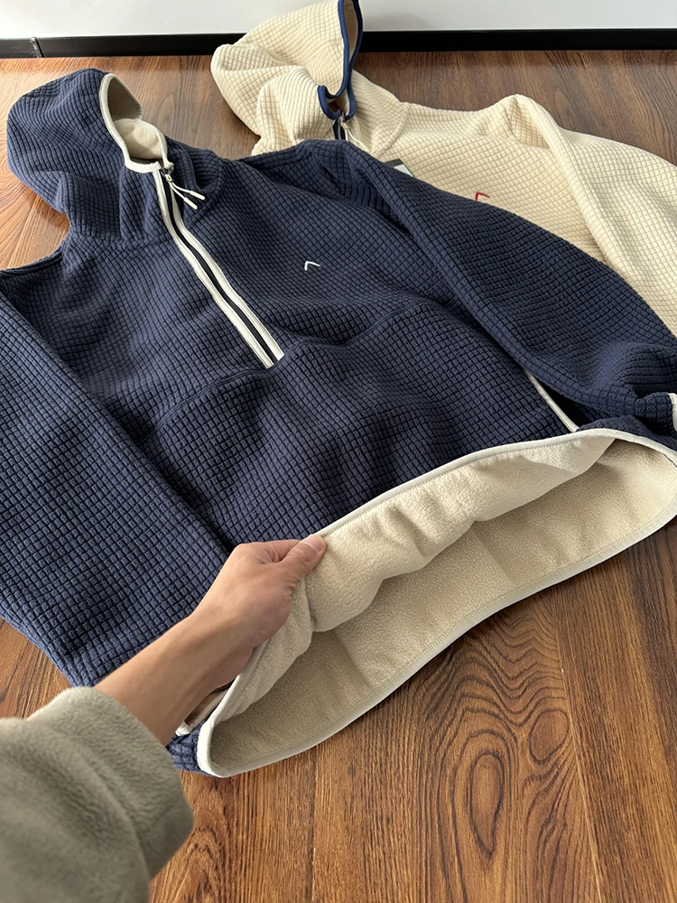 

Утепленная флисовая толстовка на молнии с капюшоном для активного отдыха, теплая хлопковая куртка, флисовая куртка с защитой от холода, мужская толстовка, зимняя молодежная модная одежда