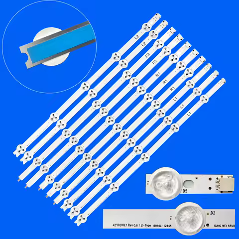 New 10pcs LED Backlight Bar for 42 Inch TV Lc420due 42la620v 42ln540v 42la615v 6916l-1412a 6916l-1413a 6916l-1414a 6916l-1415a