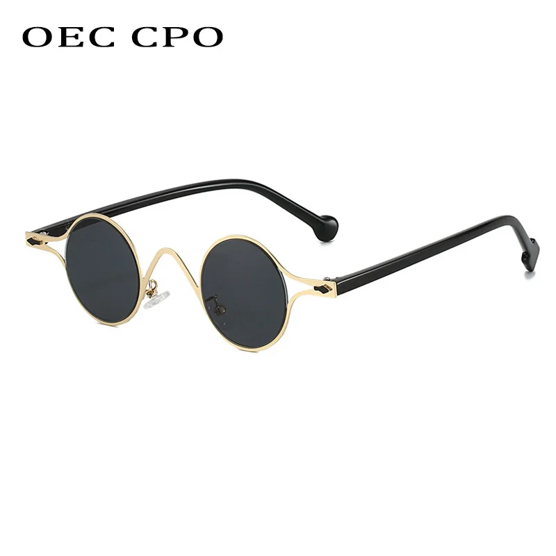 

OEC CPO Small Frame Round Sunglasses Women Trending Clear Ocean Lens Shades UV400 Sun Glasses Female Fashion Eyewear