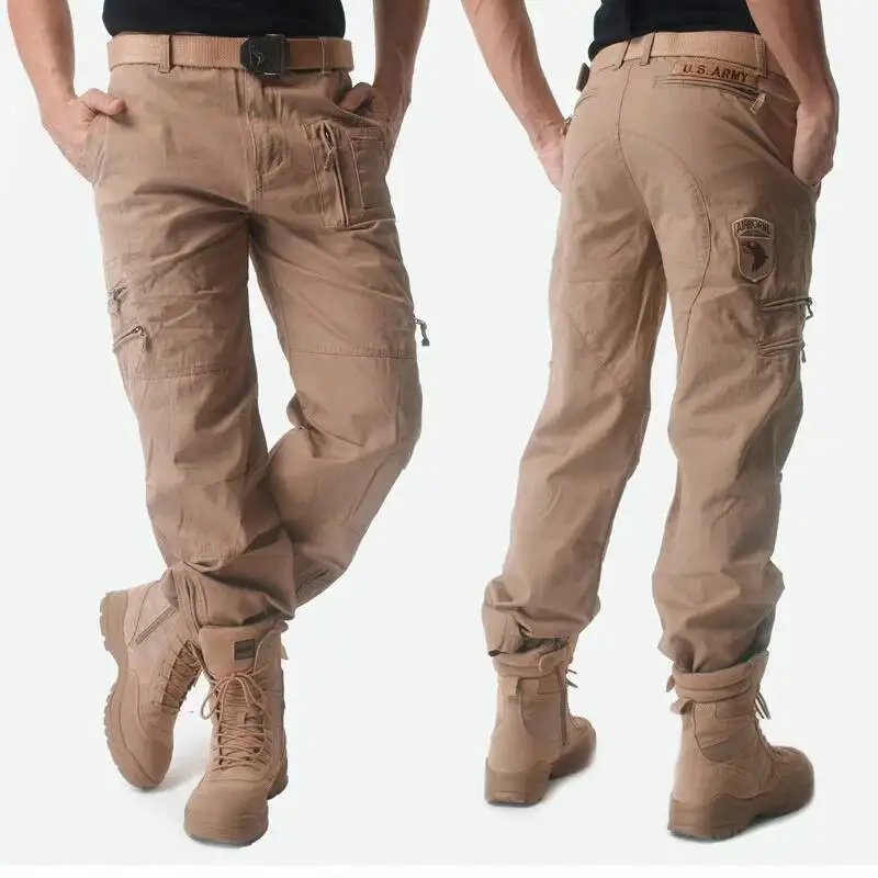

Outdoor Tactical Cargo Men S Multi Pockets Pure Cotton Work Wear Trousers Spring Autumn Hiking Climbing Sports Pants