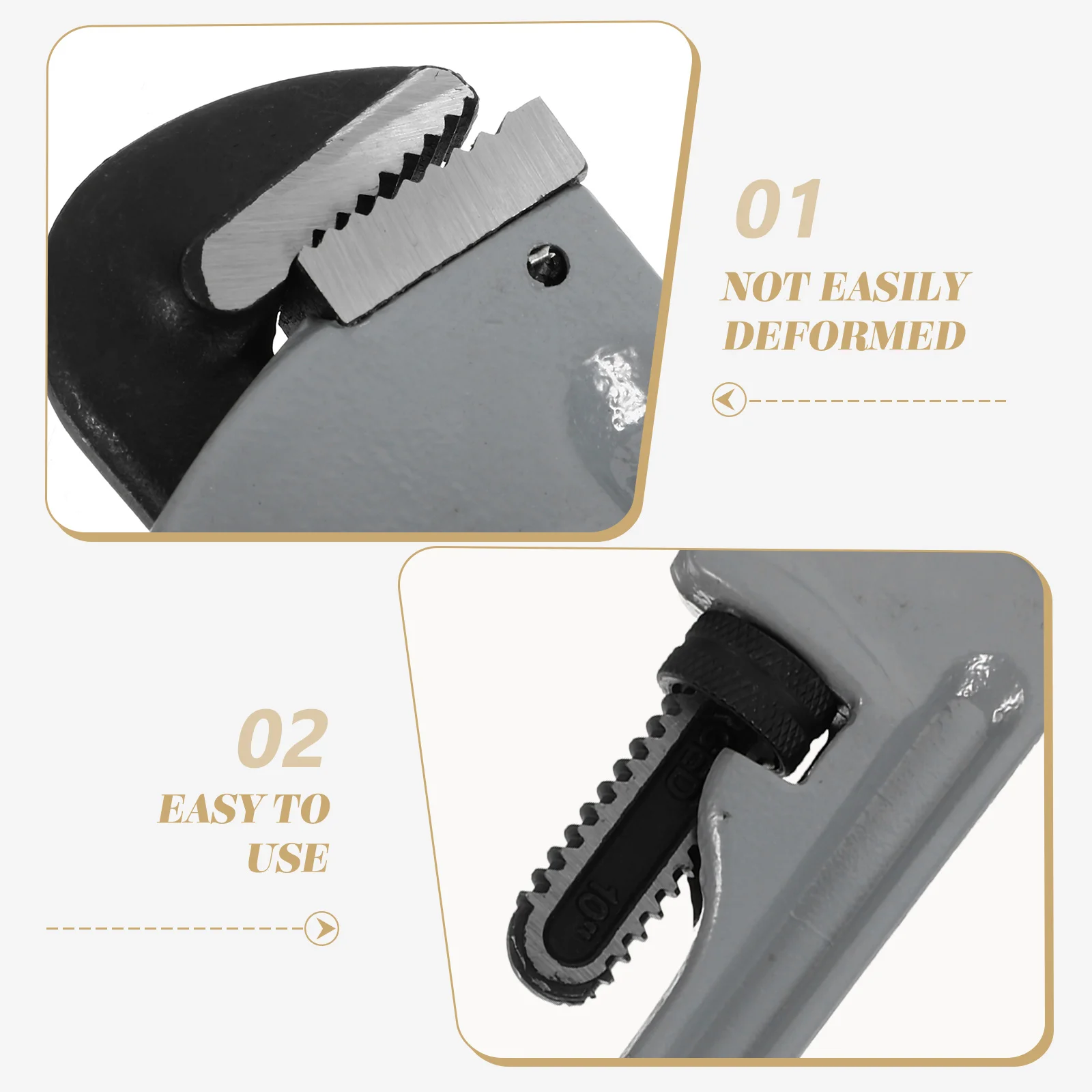 

Heavy Duty Straight Pipe Wrench Bathroom Plumbing Olecranon Multifunctional Plumber