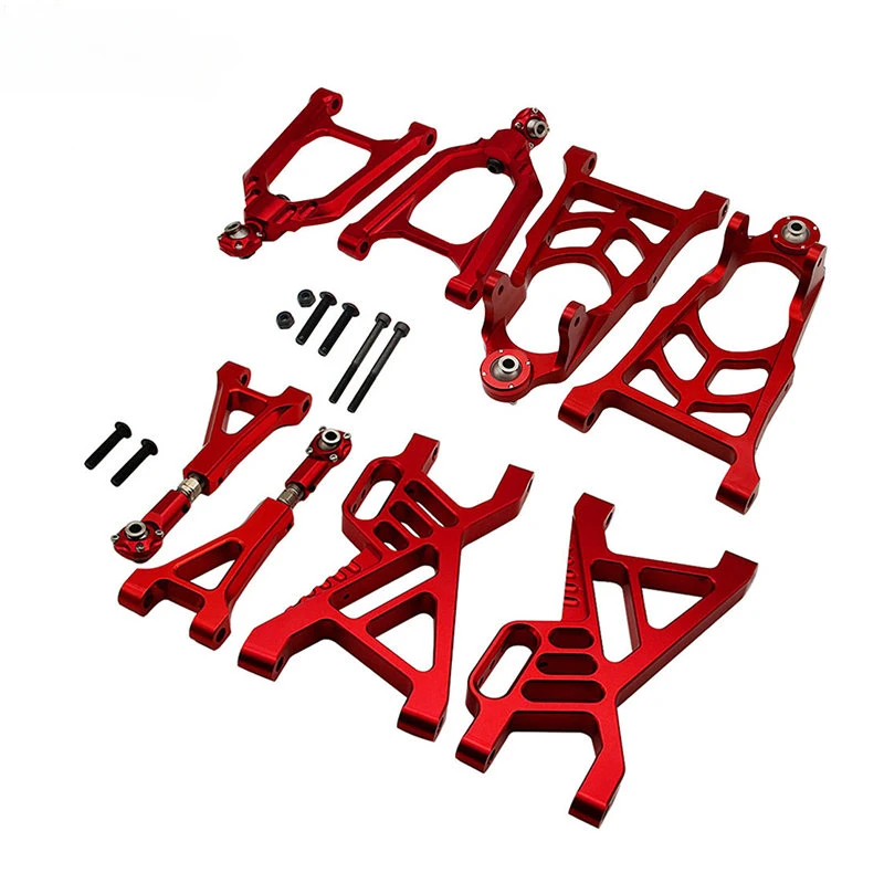 Alloy CNC Suspension Arm Kit of Wheel Front + Rear Fit for 1/5 HPI ROFUN BAHA ROVAN KM BAJA 5B 5T 5SC Rc Car Toys Games Parts