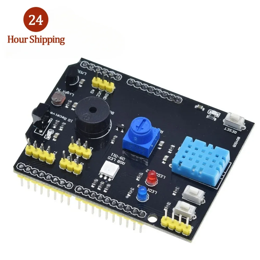 9 in 1 sensor board Multifunction Expansion Board DHT11 LM35 Temperature Humidity For Arduino UNO RGB LED IR Receiver Buzzer