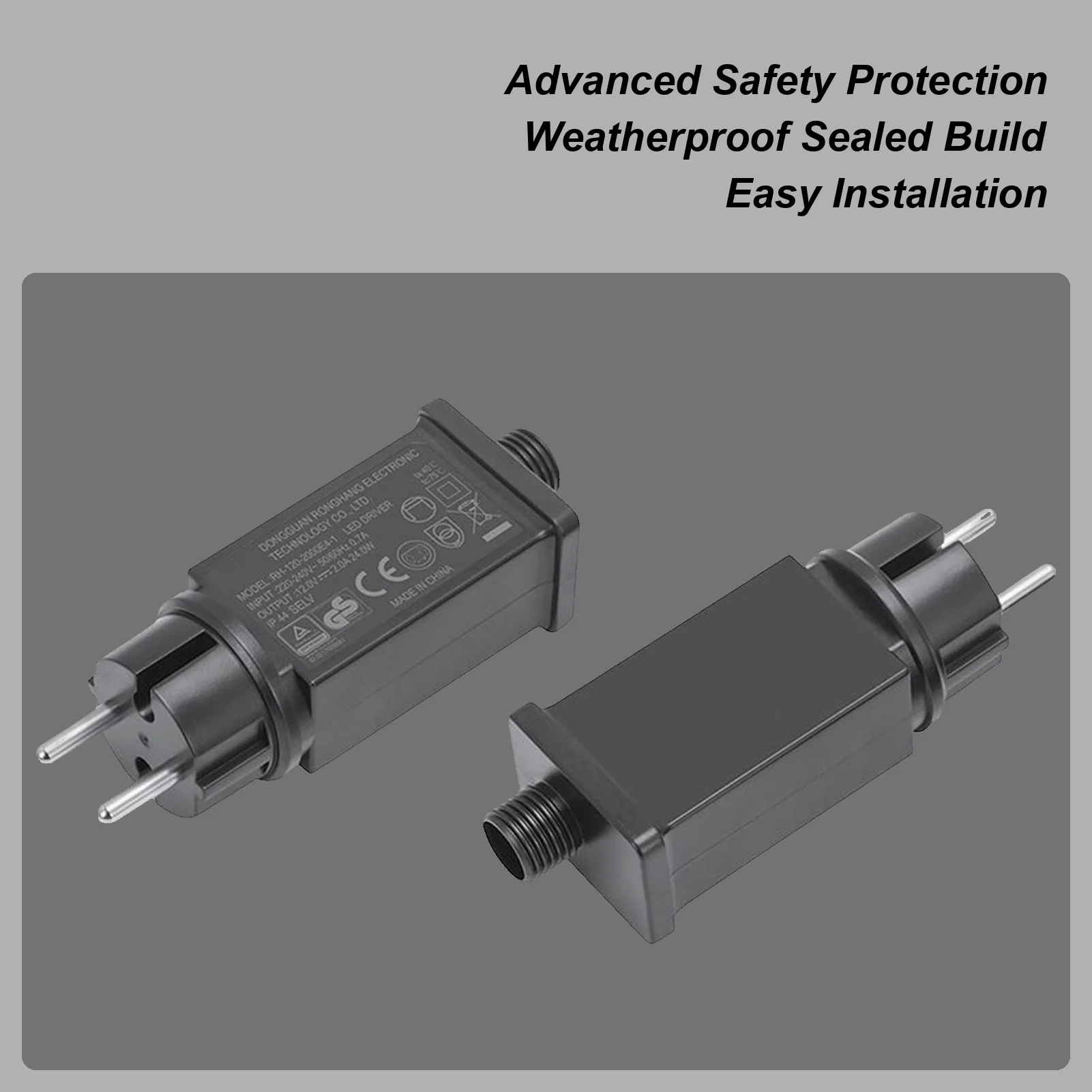 

LED Light Power Adapter 12V EU Plug Fairy Lights Power Adapter IP44 Waterproof Transformer For Inflatables Outdoor Holiday