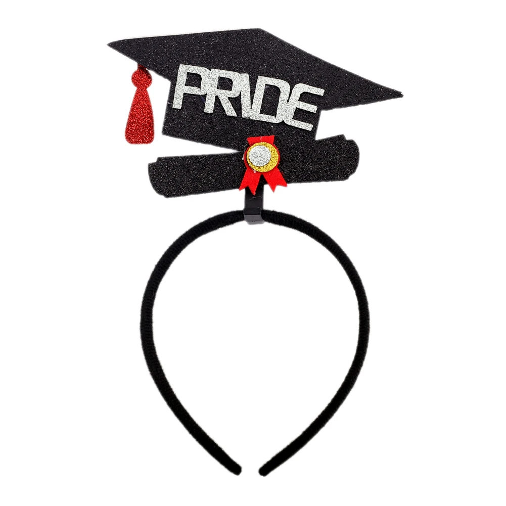 Graduation Cap Pride Headband Kindergarten Graduation Ceremony Headwear for Women Girls Hair Hoop Party Hairband Kids Jewelry