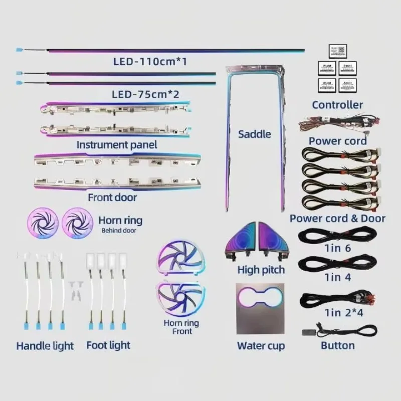 

Аксессуары для подсветки салона автомобиля Symphony LED для Tesla Model 3/Y 2021-2024, декоративная световая лента для создания атмосферы