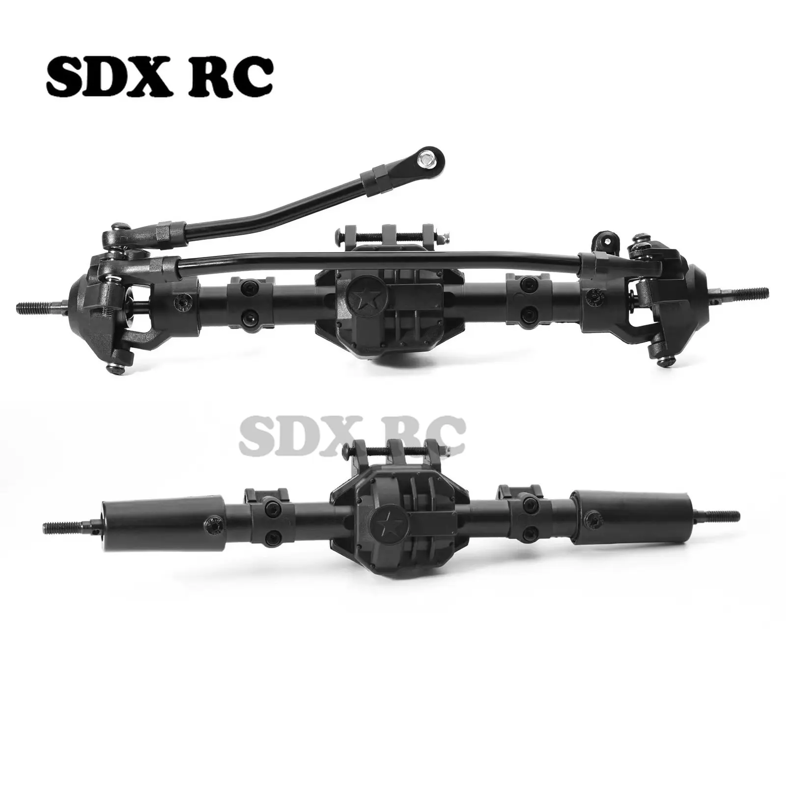 2pcs Front and Rear Straight Complete Axle for Axial SCX10 II 90046 1/10 RC Crawler Car Upgrade Parts