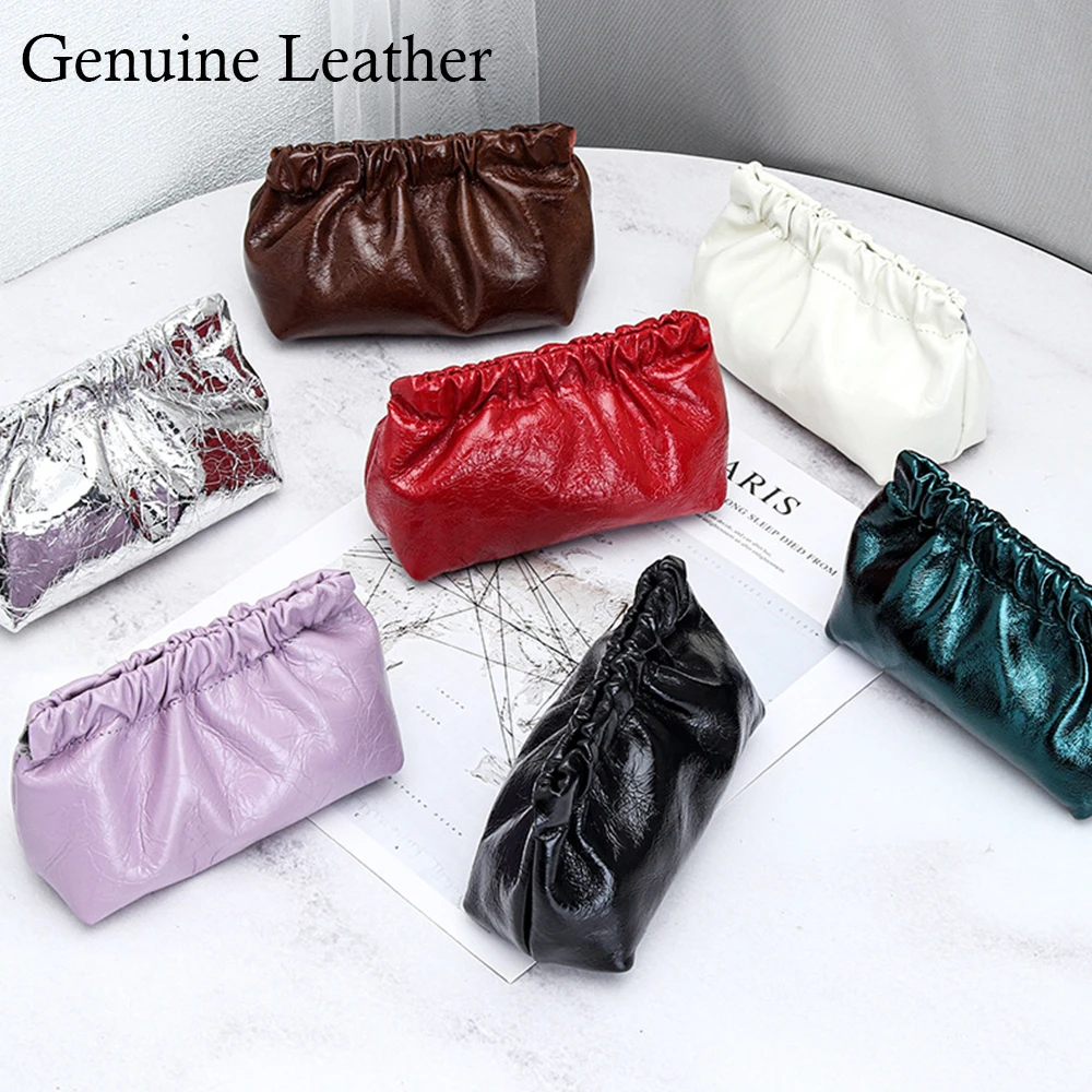 Genuine Leather Ladies Women Coin Pouch Snap Top Grain Cracked Waxed Leather Purse Strong Metal Spring Closure Small Change Bag