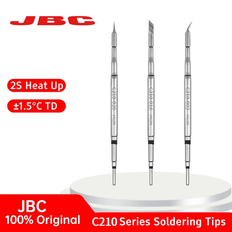 JBC Original C210 Series Soldering Iron Tips For CDS Soldering Station T210-A Solder Handle  Precision Phone Repair Lead Free