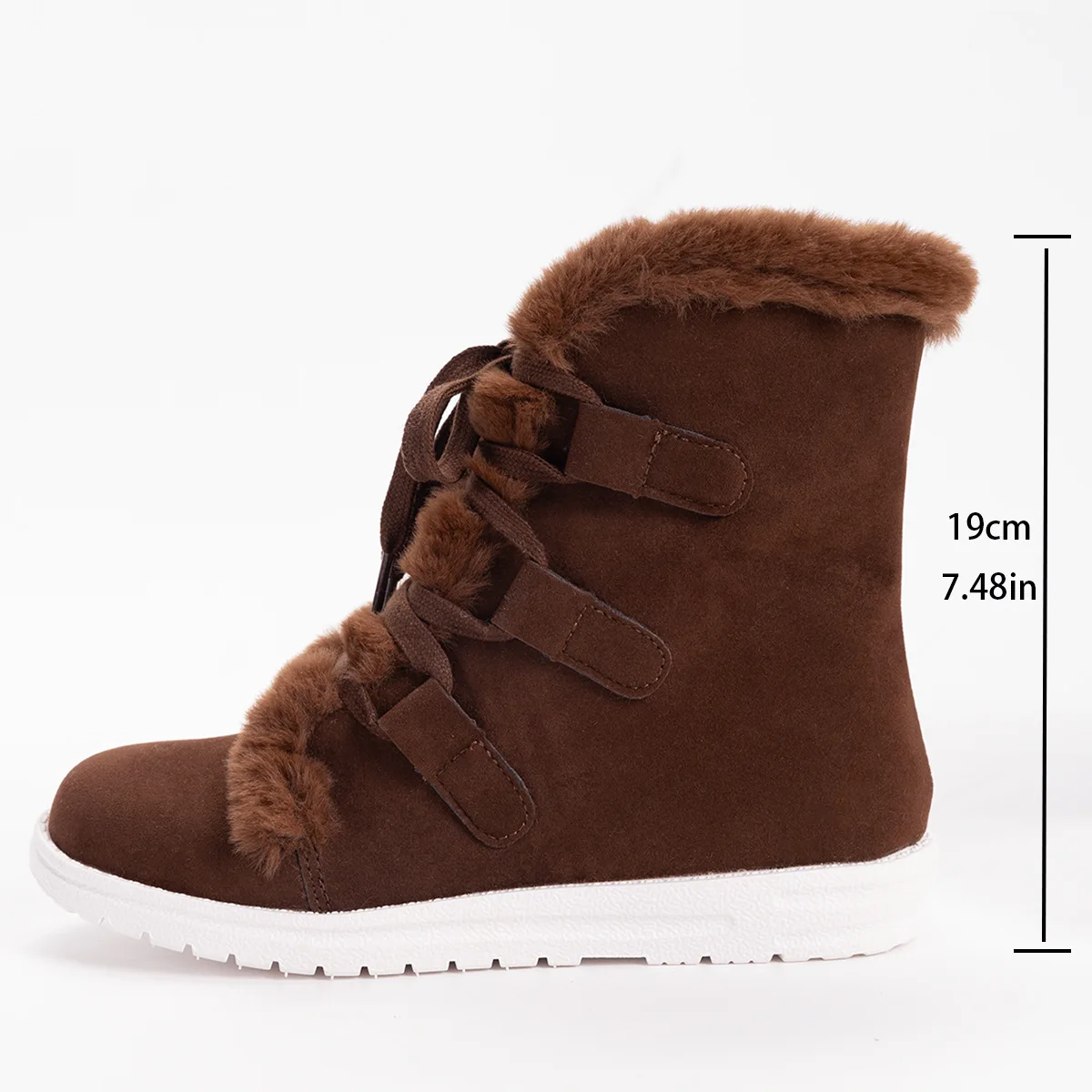 النساء أحذية الثلوج الشتاء في الهواء الطلق المضادة للانزلاق الدافئة حذاء من الجلد السيدات الجوارب الدافئة موضة مريحة حجم كبير أحذية للنساء