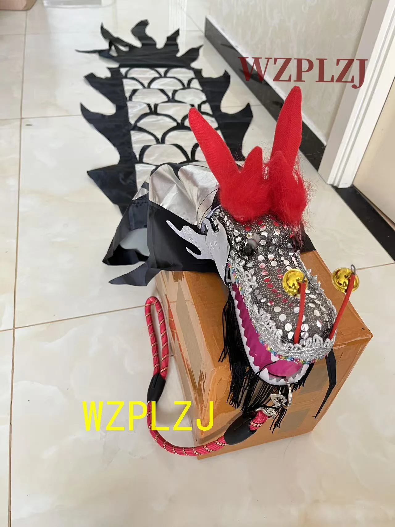 2m 3m 5m  Dragon Dance Ribbon  With head Chinese New YearProp  Outdoor Sports Funny Group Propm