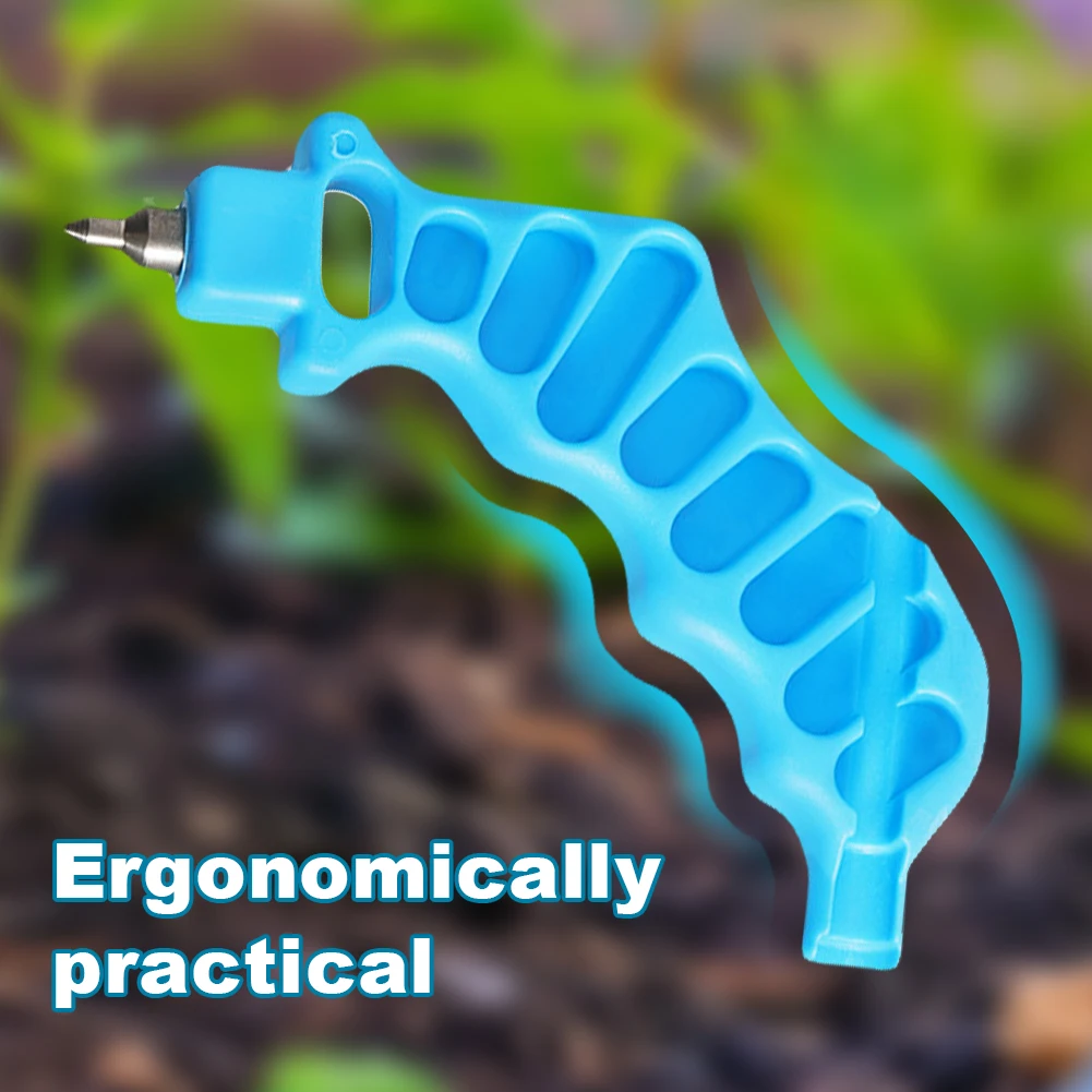 Herramienta perforadora de tubos de riego por goteo, 2 uds., con 50 tapones de riego por goteo para una inserción de emisores de ajuste más fácil de 1/4 y 1/5 pulgadas